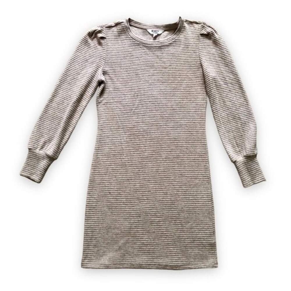 BB Dakota Steve Madden Knit The Scene Long Sleeve Sweater Dress Oatmeal Medium - Picture 4 of 8